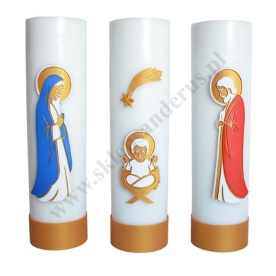 ŚWIECE BOŻE NARODZENIE - wys. 30 cm - komplet - 90586