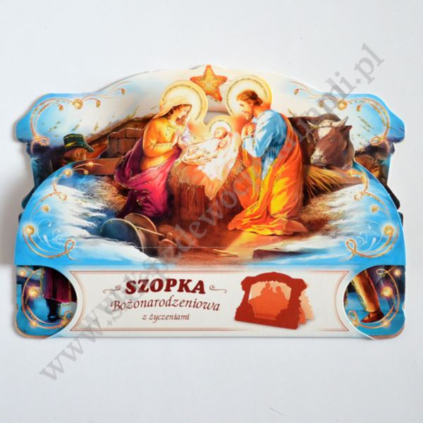 SZOPKA PRZESTRZENNA Z ŻYCZENIAMI I KOPERTĄ - mix wzorów - 2993