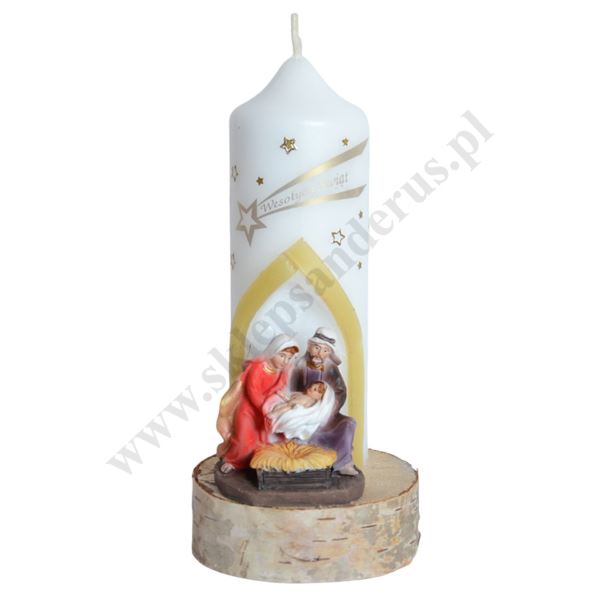 ŚWIECA NA BOŻE NARODZENIE - wys. 18 cm - 78765