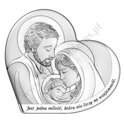 ŚWIĘTA RODZINA - OBRAZEK SREBRNY 24 x 21.5 cm - 6811S/5