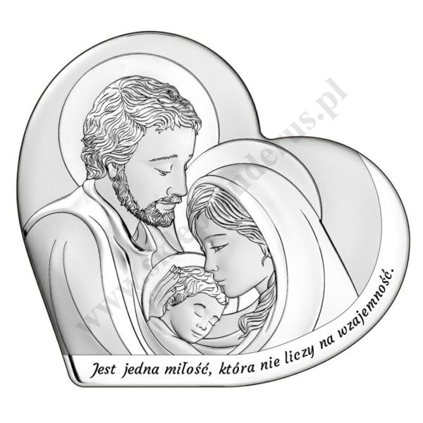 ŚWIĘTA RODZINA - OBRAZEK SREBRNY 24 x 21.5 cm - 6811S/5