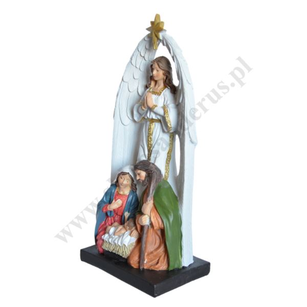 ŚWIĘTA RODZINA Z ANIOŁEM - wys. 28 cm - 83763