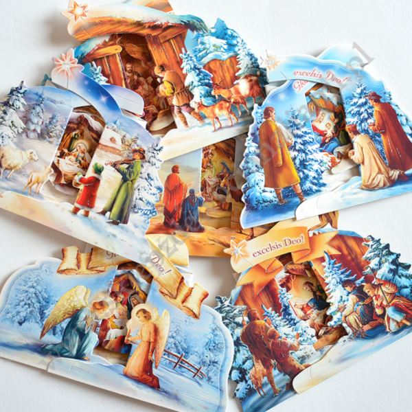 SZOPKA KARTONOWA DO SKŁADANIA MAŁA - mix wzorów - 73323