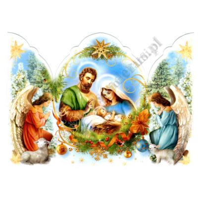 OBRAZEK KOLĘDOWY - TRYPTYK SZOPKA - PACZKA 100 szt. - 87084