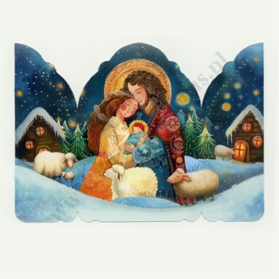 OBRAZEK KOLĘDOWY - TRYPTYK SZOPKA - PACZKA 100 szt. - 78264