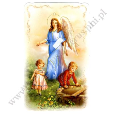 ANIOŁ STRÓŻ - obrazek 9 x 14.8 cm - paczka 100 szt. - 60693