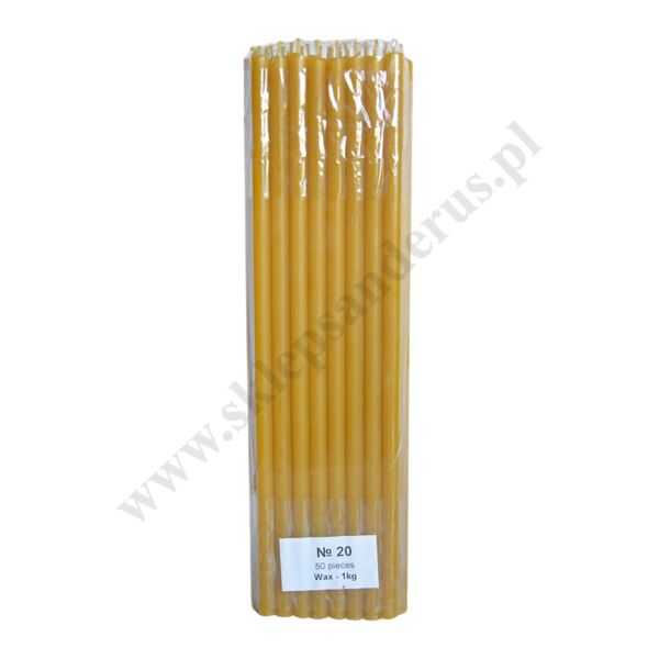 ŚWIECE CERKIEWNE WOSKOWE - wys. 29 cm - 50 szt. - 1 kg - N20W