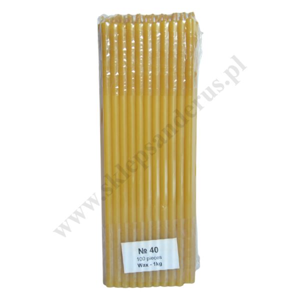 ŚWIECE CERKIEWNE WOSKOWE - wys. 25 cm - 100 szt. - 1 kg - N40W
