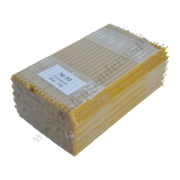 ŚWIECE CERKIEWNE WOSKOWE - wys. 18.5 cm - 200 szt. - 1 kg - N80W