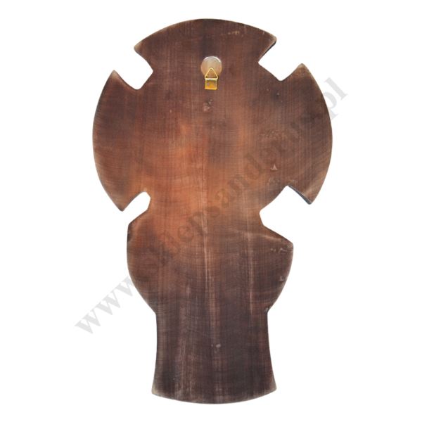 KRZYŻ DREWNIANY KORONA CIERNIOWA - wys. 35 cm - 56054