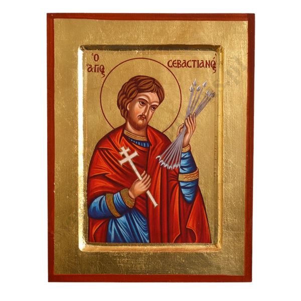 ŚW. SEBASTIAN - ikona - 18 x 23.5 cm - 90744