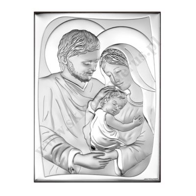 ŚWIĘTA RODZINA - OBRAZEK SREBRNY 17.5 x 23.8 cm - 6545/3