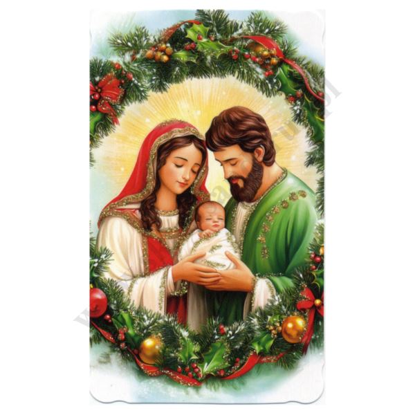 OBRAZEK KOLĘDOWY BROKAT - format 6.2 x 10.4 cm - PACZKA 100 szt. - 65474