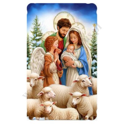 OBRAZEK KOLĘDOWY BROKAT - format 8.9 x 14.7 cm - PACZKA 100 szt. - 30170