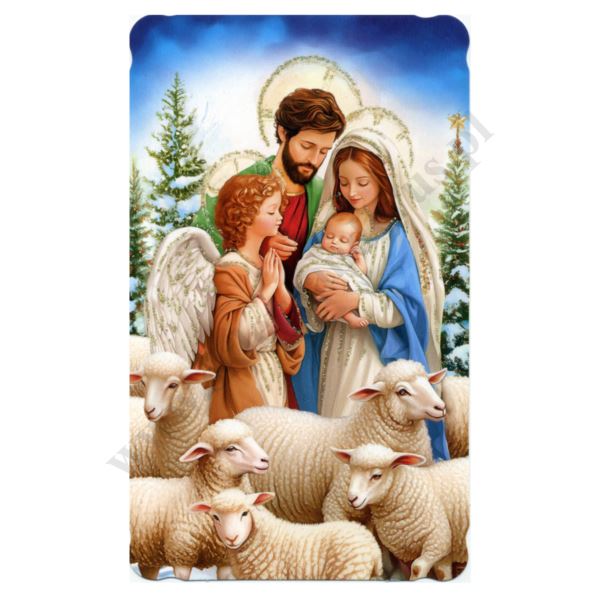 OBRAZEK KOLĘDOWY BROKAT - format 8.9 x 14.7 cm - PACZKA 100 szt. - 30170