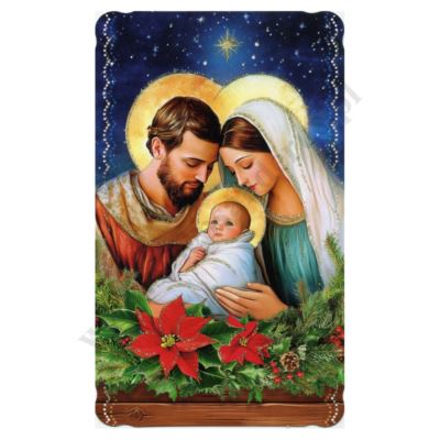 OBRAZEK KOLĘDOWY BROKAT - format 8.9 x 14.7 cm - PACZKA 100 szt. - 30169