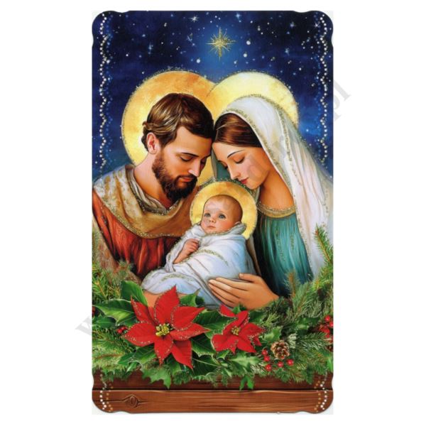 OBRAZEK KOLĘDOWY BROKAT - format 8.9 x 14.7 cm - PACZKA 100 szt. - 30169