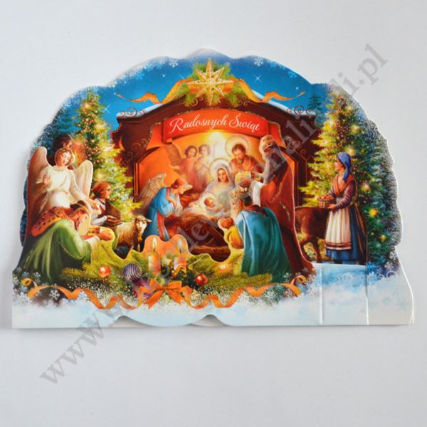 SZOPKA TRÓJWYMIAROWA Z ŻYCZENIAMI I KOPERTĄ - mix wzorów - B6SZ