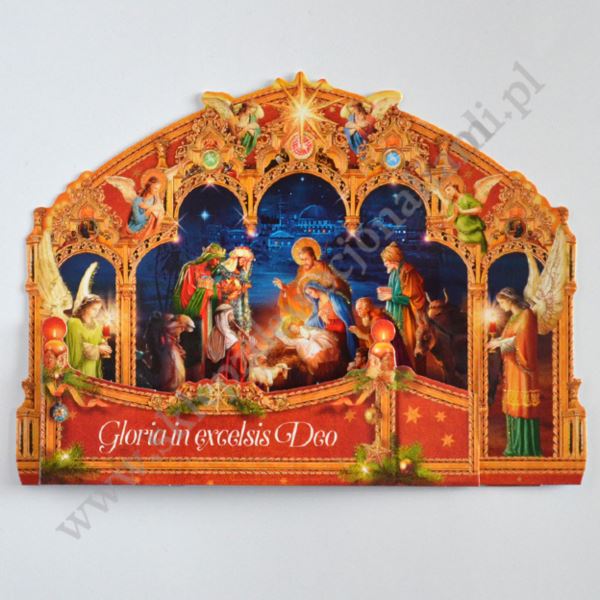 SZOPKA TRÓJWYMIAROWA Z ŻYCZENIAMI I KOPERTĄ - mix wzorów - B6SZ