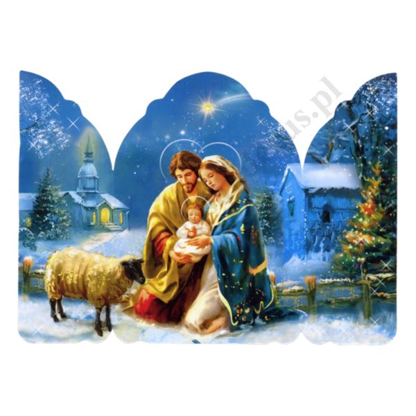 OBRAZEK KOLĘDOWY - TRYPTYK SZOPKA - PACZKA 100 szt. - 51147