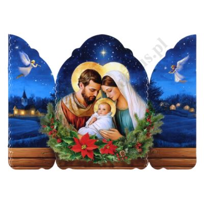 OBRAZEK KOLĘDOWY - TRYPTYK SZOPKA - PACZKA 100 szt. - 51146