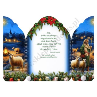 OBRAZEK KOLĘDOWY - TRYPTYK SZOPKA - PACZKA 100 szt. - 51146