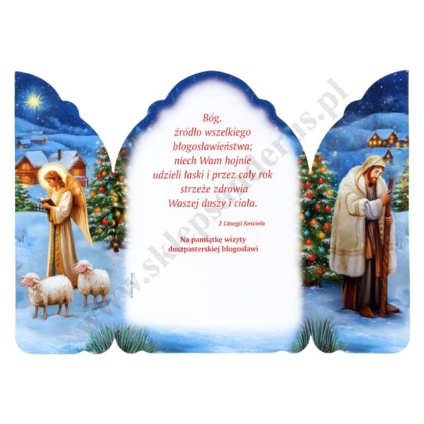 OBRAZEK KOLĘDOWY - TRYPTYK SZOPKA - PACZKA 100 szt. - 87087