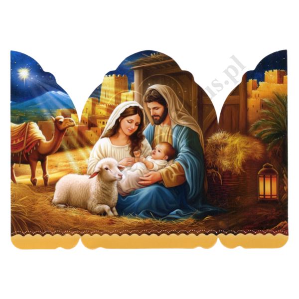 OBRAZEK KOLĘDOWY - TRYPTYK SZOPKA - PACZKA 100 szt. - 87089