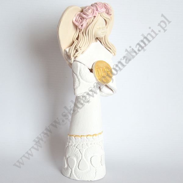 ANIOŁ DZIEWCZYNKA KOMUNIJNA - wys. 20.5 cm - 11198