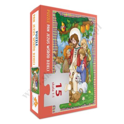 PUZZLE - PAN JEZUS WŚRÓD DZIECI - 15 elementów - 52467