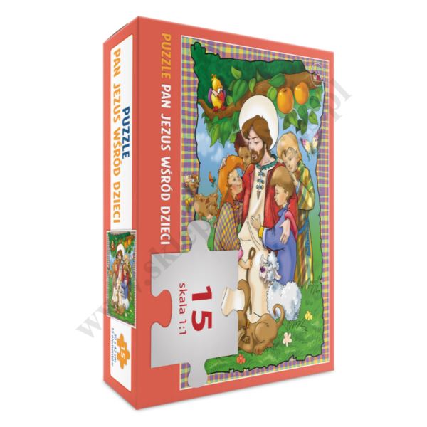 PUZZLE - PAN JEZUS WŚRÓD DZIECI - 15 elementów - 52467