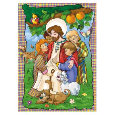 PUZZLE - PAN JEZUS WŚRÓD DZIECI - 15 elementów - 52467