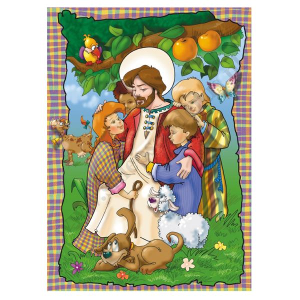PUZZLE - PAN JEZUS WŚRÓD DZIECI - 15 elementów - 52467