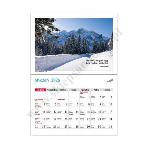 POZDROWIENIA Z POLSKI - KALENDARZ 2026