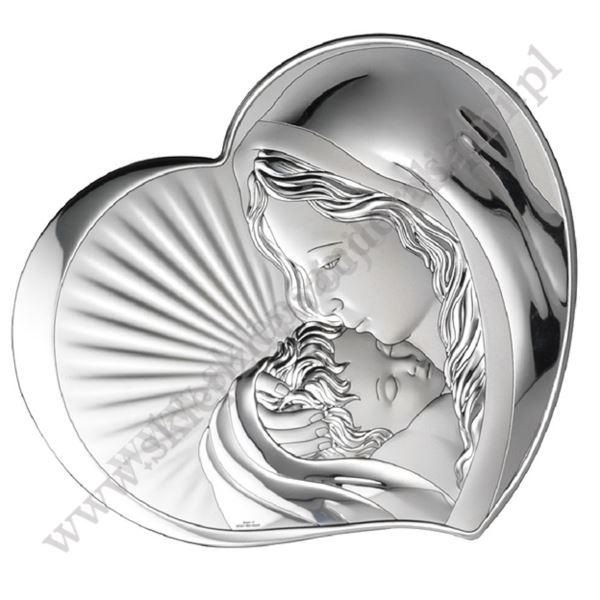 MATKA BOŻA Z DZIECIĄTKIEM - OBRAZEK SREBRNY - 81295/3L