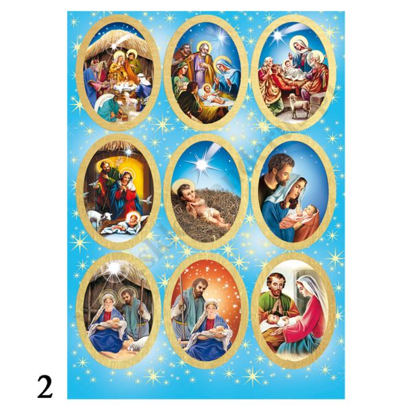 BOŻONARODZENIOWE NAKLEJKI - mix wzorów - 30248