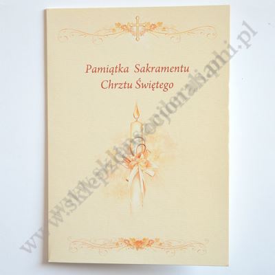 PAMIĄTKA CHRZTU ŚWIĘTEGO - teczka 16 x 22.3 cm - 66143
