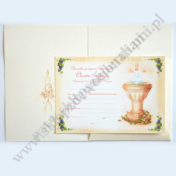 PAMIĄTKA CHRZTU ŚWIĘTEGO - teczka 16 x 22.3 cm - 66143