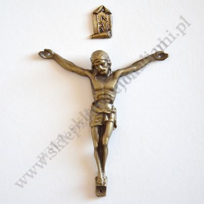 KORPUS CHRYSTUSA NA KRZYŻ - METALOWY - przekątna 12 cm - 1318