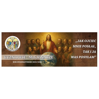 Baner dekoracyjny - "Uczniowie - misjonarze" - wzór 9