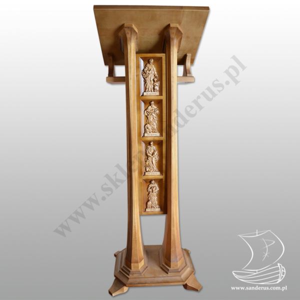 DREWNIANY PULPIT OŁTARZOWY