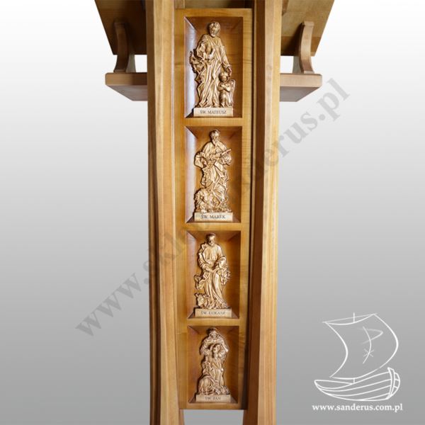 DREWNIANY PULPIT OŁTARZOWY