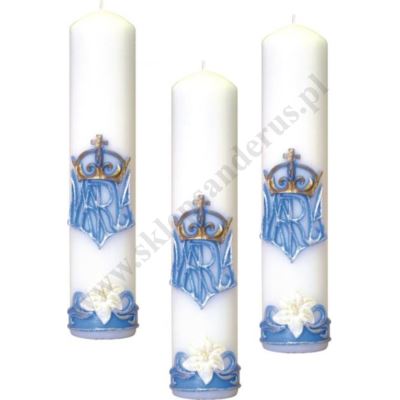 ŚWIECA OŁTARZOWA Z APLIKACJĄ - wys. 30 cm - 66408