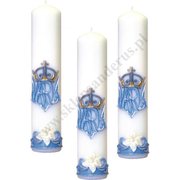 ŚWIECA OŁTARZOWA Z APLIKACJĄ - wys. 30 cm - 66408