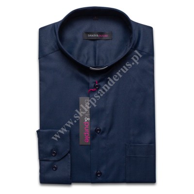 KOSZULA KAPŁAŃSKA - DŁUGI RĘKAW GRANAT - 100% BAWEŁNY