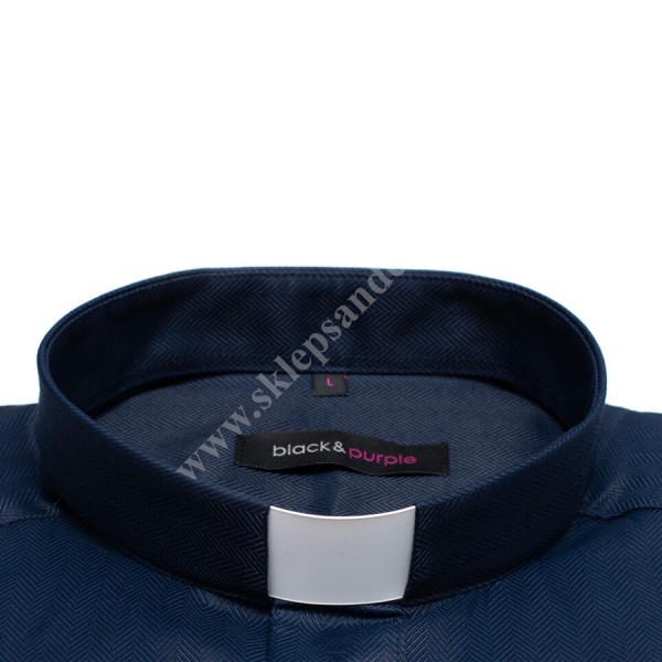 KOSZULA KAPŁAŃSKA - DŁUGI RĘKAW GRANAT - 100% BAWEŁNY