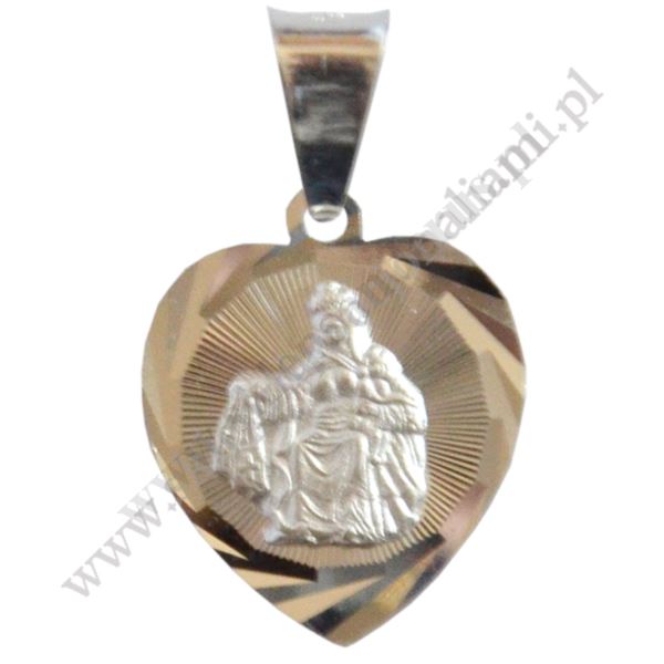 MEDALIK MATKI BOŻEJ SZKAPLERZNEJ I SERCE PANA JEZUSA - wys.2 cm - 50461