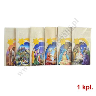 OPŁATKI WIGILIJNE - KOMPLET 3 DUŻE - FOLIJKA