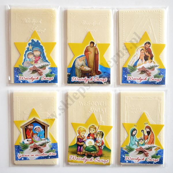 OPŁATKI WIGILIJNE - KOMPLET 3 MAŁE - FOLIJKA