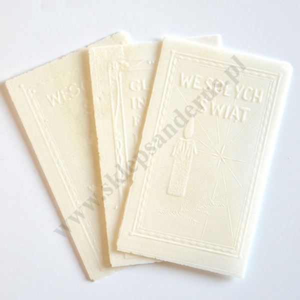 OPŁATKI WIGILIJNE - KOMPLET 3 MAŁE - FOLIJKA